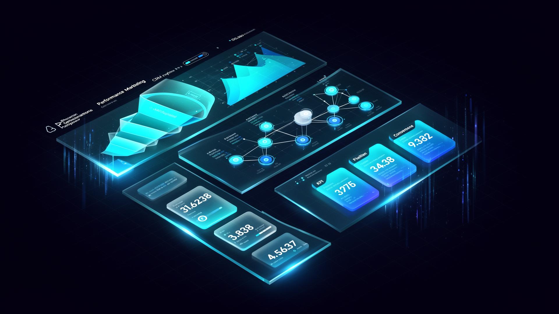 Performance marketing dashboard with lead generation analytics